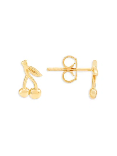Saks Fifth Avenue Made In Italy Women's 14k Yellow Gold Cherry Stud Earrings