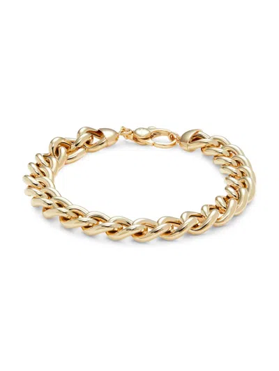 Saks Fifth Avenue Made In Italy Women's 14k Yellow Gold Curb Chain Bracelet