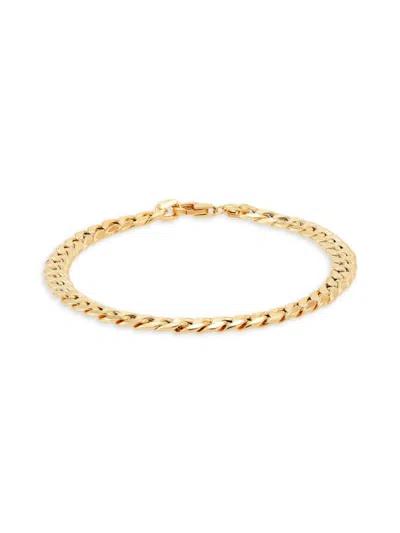Saks Fifth Avenue Made In Italy Women's 14k Yellow Gold Curb Chain Bracelet