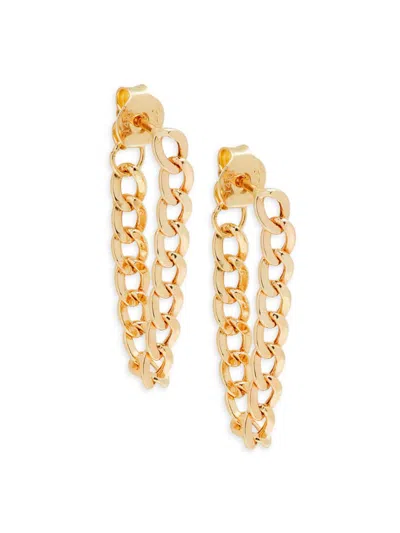 Saks Fifth Avenue Made In Italy Women's 14k Yellow Gold Curb Chain Drop Earrings