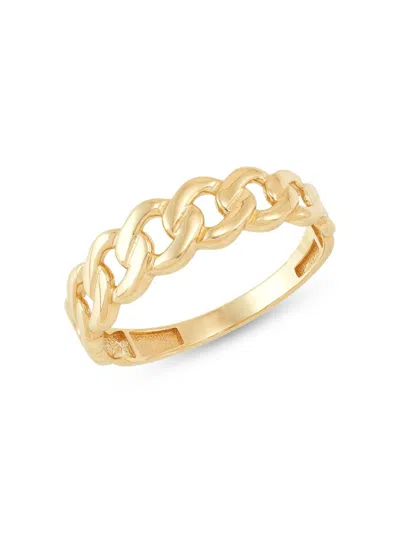 Saks Fifth Avenue Made In Italy Women's 14k Yellow Gold Curb Chain Ring