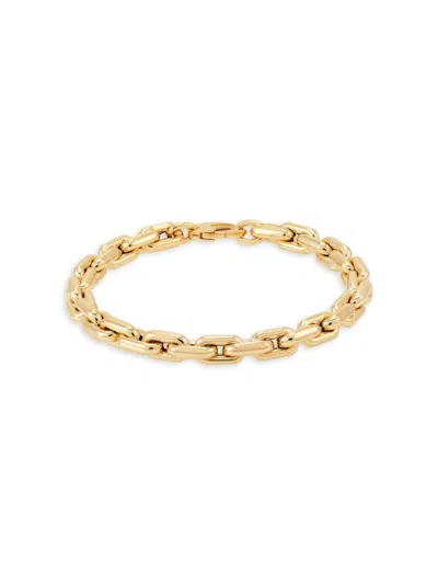 Saks Fifth Avenue Made In Italy Women's 14k Yellow Gold Cylinder Link Chain Bracelet