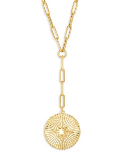 Saks Fifth Avenue Made In Italy Women's 14k Yellow Gold Dangle Northstar Coin Lariat Necklace