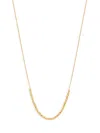 SAKS FIFTH AVENUE MADE IN ITALY WOMEN'S 14K YELLOW GOLD DIAMOND CUT BALL CHAIN NECKLACE