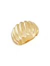 SAKS FIFTH AVENUE MADE IN ITALY WOMEN'S 14K YELLOW GOLD DOME CROISSANT RING