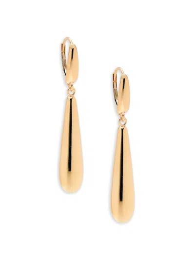 Saks Fifth Avenue Made In Italy Women's 14k Yellow Gold Eggplant Drop Earrings