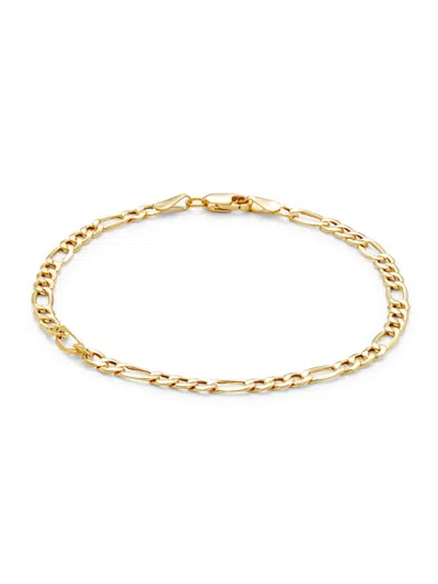 Saks Fifth Avenue Made In Italy Women's 14k Yellow Gold Figaro Chain Bracelet