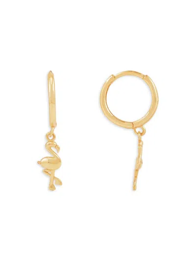 Saks Fifth Avenue Made In Italy Women's 14k Yellow Gold Flamingo Drop Earrings