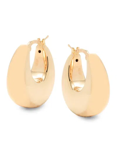 Saks Fifth Avenue Made In Italy Women's 14k Yellow Gold Graduated Hoop Earrings
