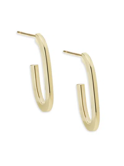 Saks Fifth Avenue Made In Italy Women's 14k Yellow Gold Half Hoop Earrings