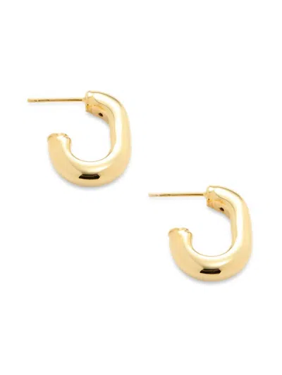 Saks Fifth Avenue Made In Italy Women's 14k Yellow Gold Half Hoop Earrings