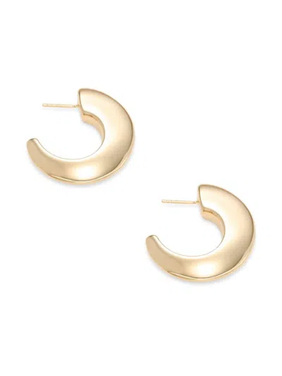 Saks Fifth Avenue Made In Italy Women's 14k Yellow Gold Half Hoop Earrings
