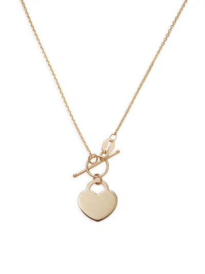Saks Fifth Avenue Made In Italy Women's 14k Yellow Gold Heart Toggle Necklace