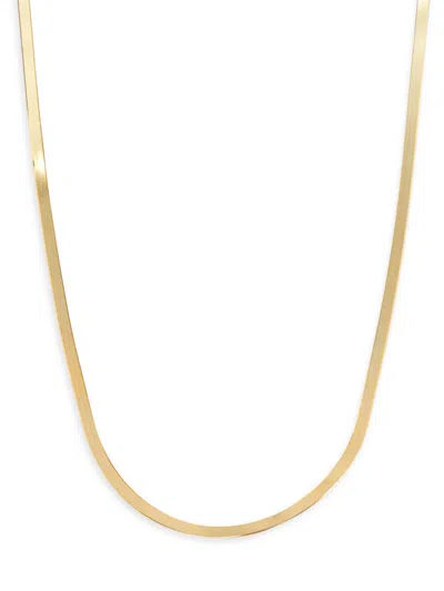 Saks Fifth Avenue Made In Italy Women's 14k Yellow Gold Herringbone Chain Necklace