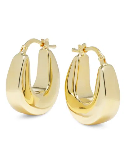Saks Fifth Avenue Made In Italy Women's 14k Yellow Gold Hoop Earrings