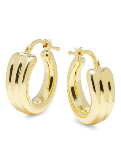 Saks Fifth Avenue Made In Italy Women's 14k Yellow Gold Hoop Earrings