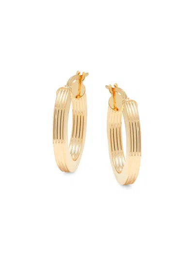 Saks Fifth Avenue Made In Italy Women's 14k Yellow Gold Hoop Earrings