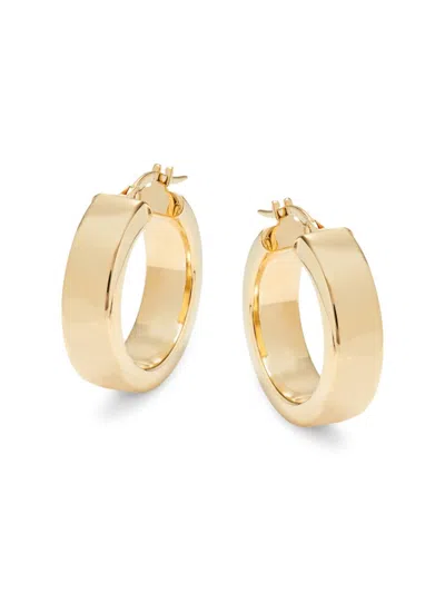 Saks Fifth Avenue Made In Italy Women's 14k Yellow Gold Hoop Earrings