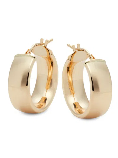 Saks Fifth Avenue Made In Italy Women's 14k Yellow Gold Hoop Earrings