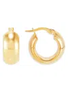 Saks Fifth Avenue Made In Italy Women's 14k Yellow Gold Hoop Earrings In Yellow Gold