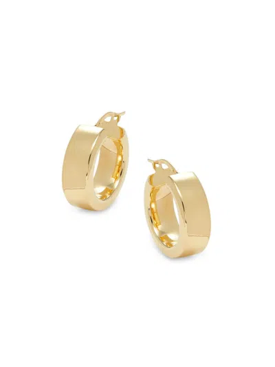 Saks Fifth Avenue Made In Italy Women's 14k Yellow Gold Hoop Earrings