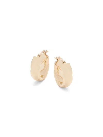 Saks Fifth Avenue Made In Italy Women's 14k Yellow Gold Huggie Earrings