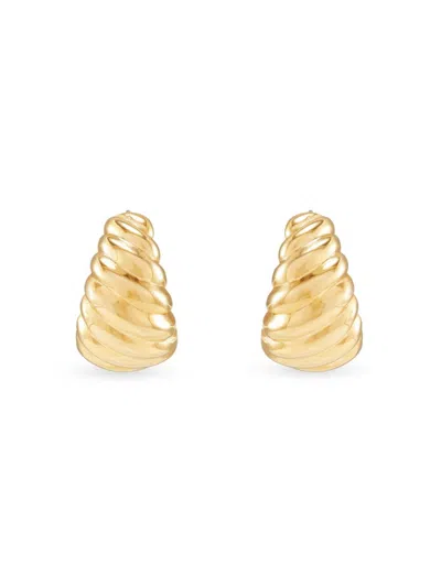 Saks Fifth Avenue Made In Italy Women's 14k Yellow Gold Huggie Earrings