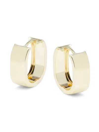 Saks Fifth Avenue Made In Italy Women's 14k Yellow Gold Huggie Earrings