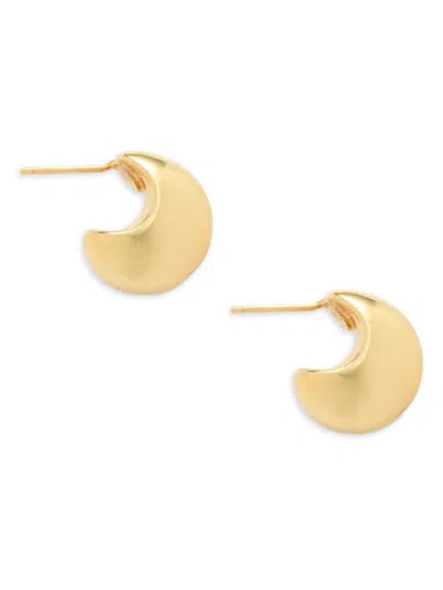 Saks Fifth Avenue Made In Italy Women's 14k Yellow Gold Huggie Earrings