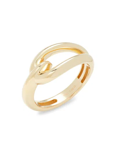 Saks Fifth Avenue Made In Italy Women's 14k Yellow Gold Interlock Ring