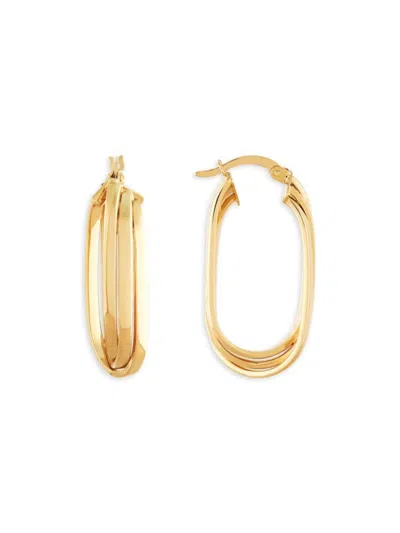Saks Fifth Avenue Made In Italy Women's 14k Yellow Gold Interwined Huggie Earrings