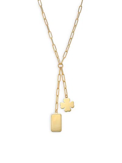 Saks Fifth Avenue Made In Italy Women's 14k Yellow Gold Lariat Necklace