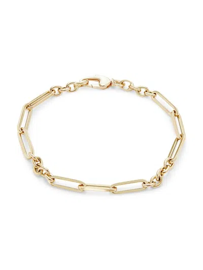 Saks Fifth Avenue Made In Italy Women's 14k Yellow Gold Link Chain Bracelet