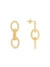 Saks Fifth Avenue Made In Italy Women's 14k Yellow Gold Link Drop Earrings In Yellow Gold