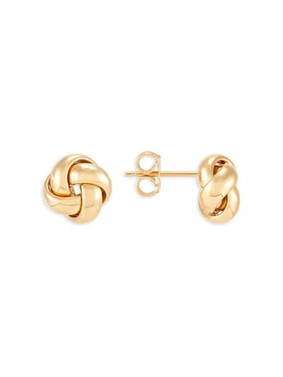 Saks Fifth Avenue Made In Italy Women's 14k Yellow Gold Love Knot Stud Earrings