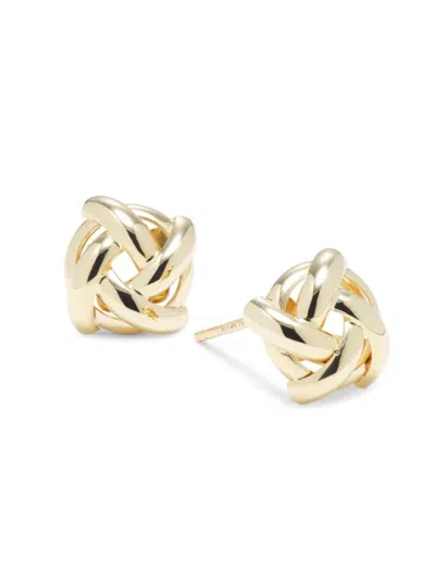 Saks Fifth Avenue Made In Italy Women's 14k Yellow Gold Love-knot Stud Earrings