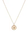 SAKS FIFTH AVENUE MADE IN ITALY WOMEN'S 14K YELLOW GOLD MEDALLION PENDANT CHAIN NECKLACE