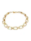 Saks Fifth Avenue Made In Italy Women's 14k Yellow Gold Oval Link Bracelet In Yellow Gold