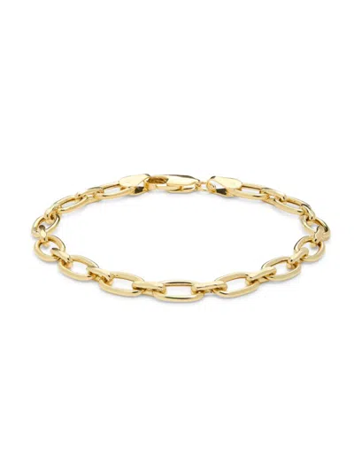 Saks Fifth Avenue Made In Italy Women's 14k Yellow Gold Oval Link Bracelet