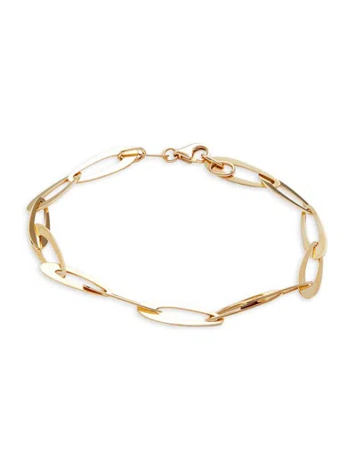Saks Fifth Avenue Made In Italy Women's 14k Yellow Gold Oval Link Chain Bracelet