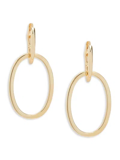 Saks Fifth Avenue Made In Italy Women's 14k Yellow Gold Oval Link Drop Earrings