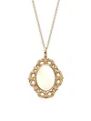 SAKS FIFTH AVENUE MADE IN ITALY WOMEN'S 14K YELLOW GOLD OVAL PENDANT NECKLACE