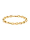 SAKS FIFTH AVENUE MADE IN ITALY WOMEN'S 14K YELLOW GOLD OVAL ROLO CHAIN BRACELET