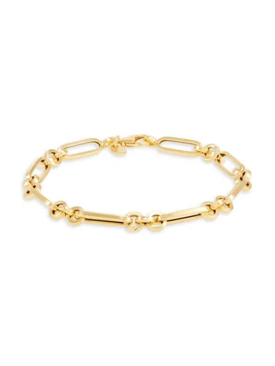 Saks Fifth Avenue Made In Italy Women's 14k Yellow Gold Paperclip Bracelet