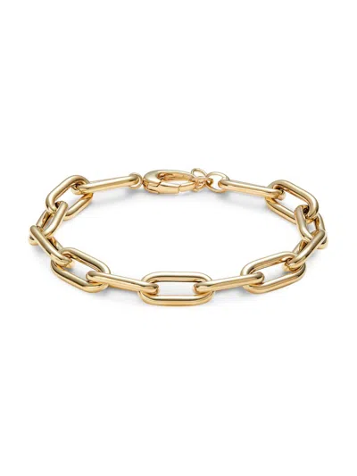Saks Fifth Avenue Made In Italy Women's 14k Yellow Gold Paperclip Chain Bracelet