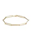Saks Fifth Avenue Made In Italy Women's 14k Yellow Gold Paperclip Link Bracelet In Yellow Gold