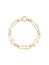 SAKS FIFTH AVENUE MADE IN ITALY WOMEN'S 14K YELLOW GOLD PAPERCLIP LINK BRACELET