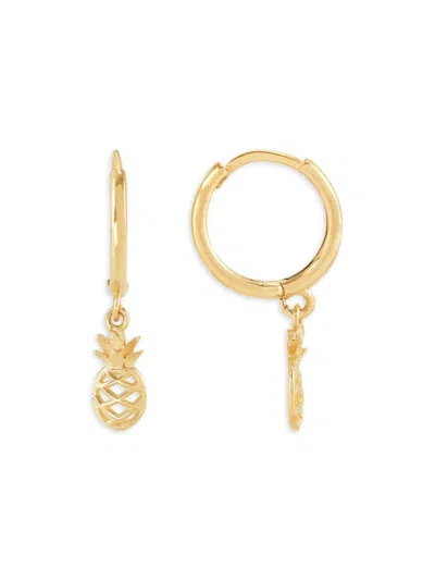 Saks Fifth Avenue Made In Italy Women's 14k Yellow Gold Pineapple Drop Earrings