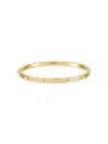 Saks Fifth Avenue Made In Italy Women's 14k Yellow Gold Rectangle Tube Bangle Bracelet In Yellow Gold