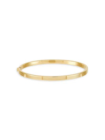 Saks Fifth Avenue Made In Italy Women's 14k Yellow Gold Rectangle Tube Bangle Bracelet